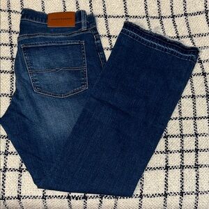 Lucky Brand Women’s Dark Blue Bootcut Jeans with Leather Patch